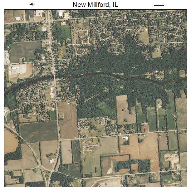 New Millford, IL air photo map