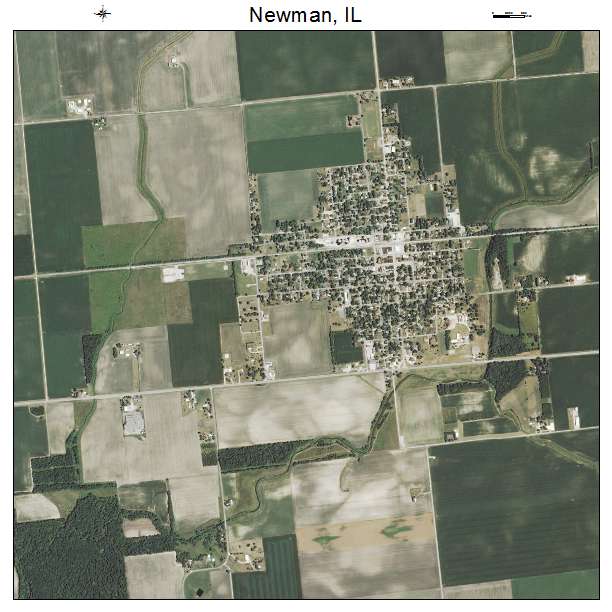Newman, IL air photo map