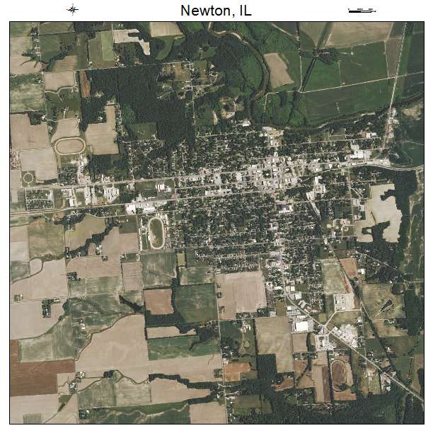 Newton, IL air photo map