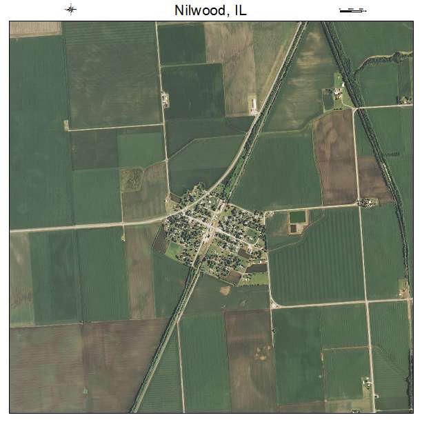 Nilwood, IL air photo map