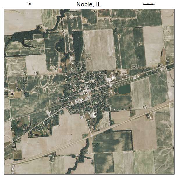 Noble, IL air photo map