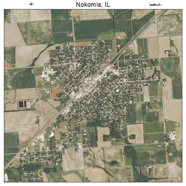 Nokomis, IL air photo map