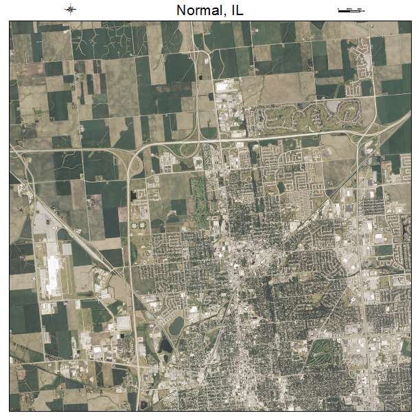Normal, IL air photo map
