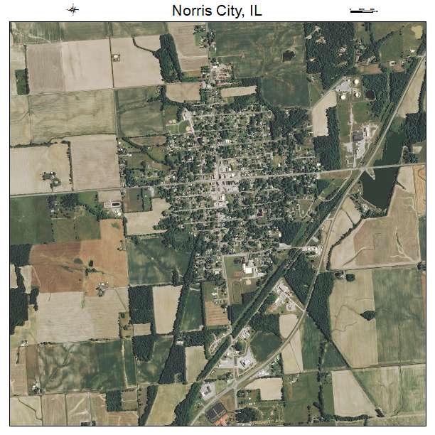 Norris City, IL air photo map