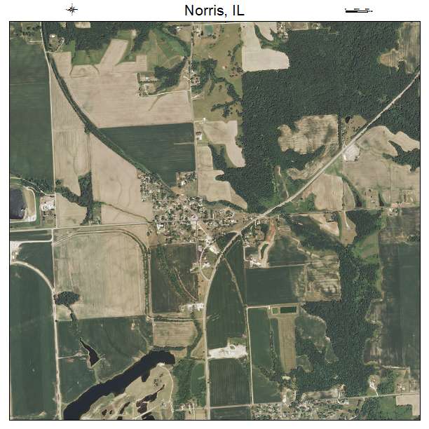 Norris, IL air photo map