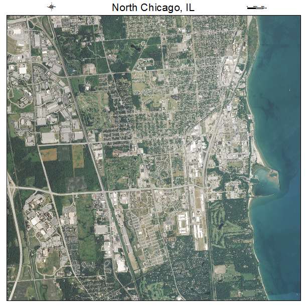 North Chicago, IL air photo map