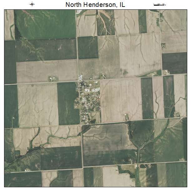 North Henderson, IL air photo map