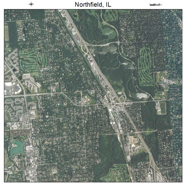 Northfield, IL air photo map