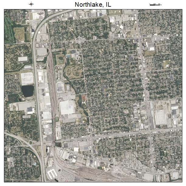 Northlake, IL air photo map