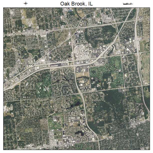 Oak Brook, IL air photo map
