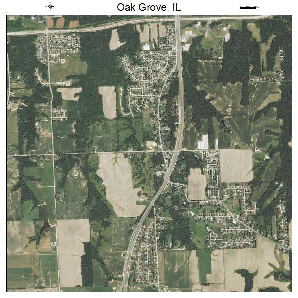 Oak Grove, IL air photo map