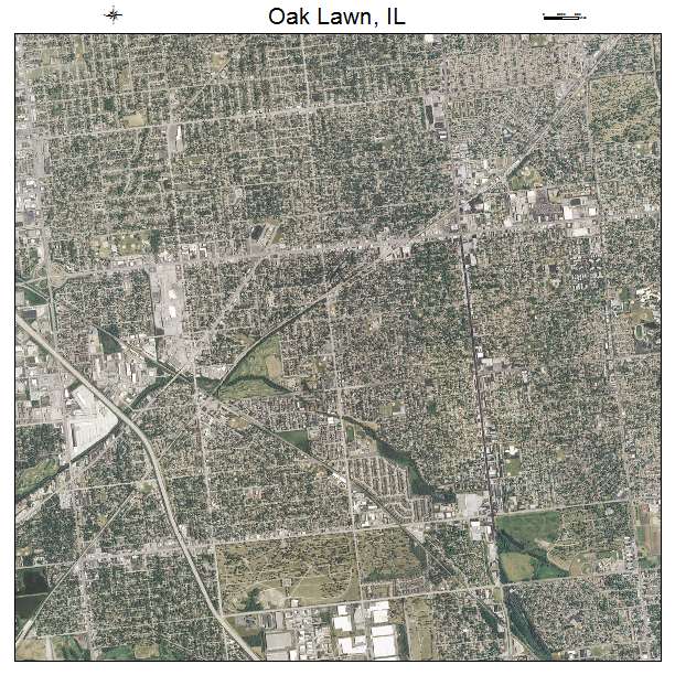 Oak Lawn, IL air photo map