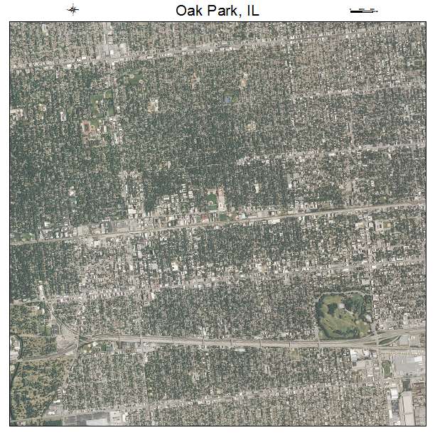 Oak Park, IL air photo map