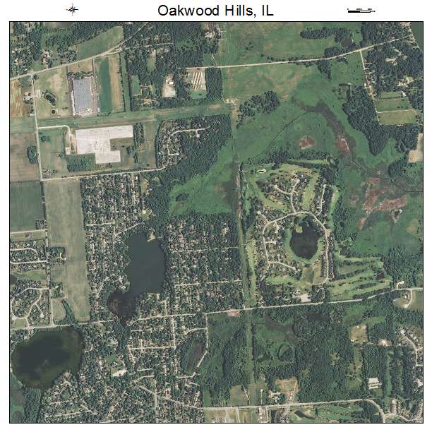Oakwood Hills, IL air photo map