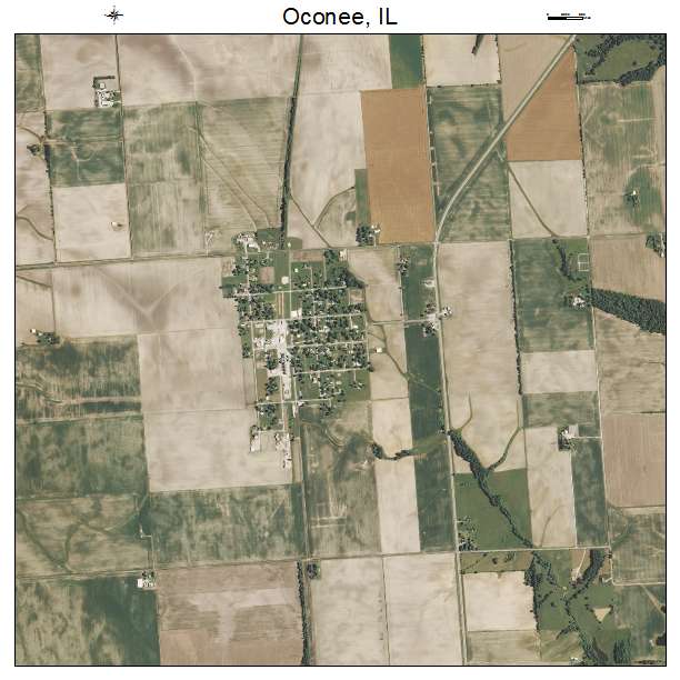 Oconee, IL air photo map