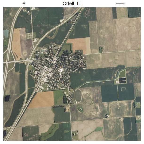 Odell, IL air photo map