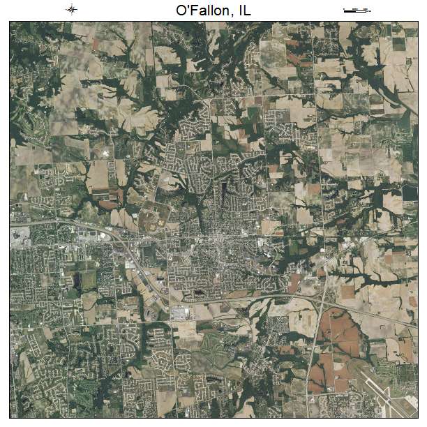OFallon, IL air photo map