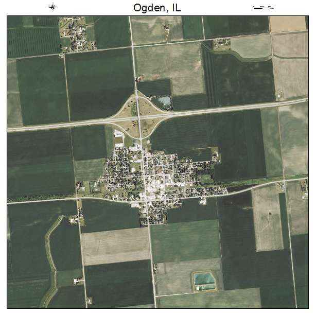 Ogden, IL air photo map