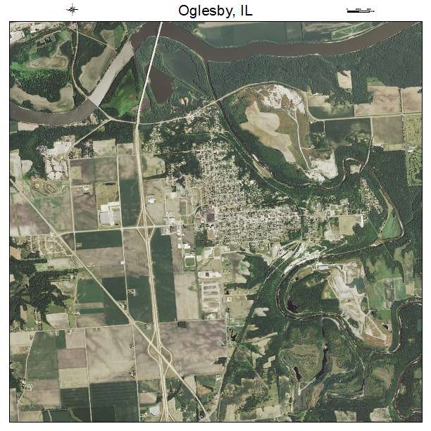 Oglesby, IL air photo map