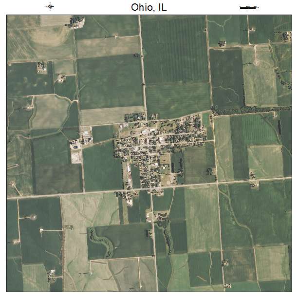 Ohio, IL air photo map