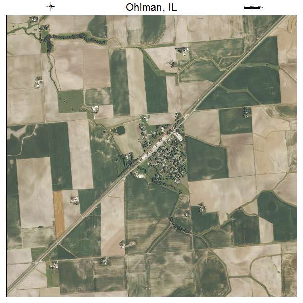 Ohlman, IL air photo map
