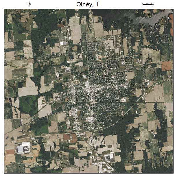 Olney, IL air photo map