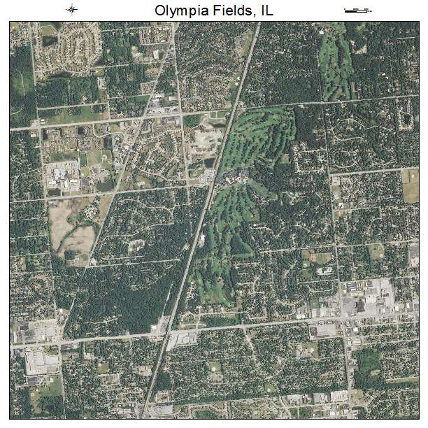 Olympia Fields, IL air photo map