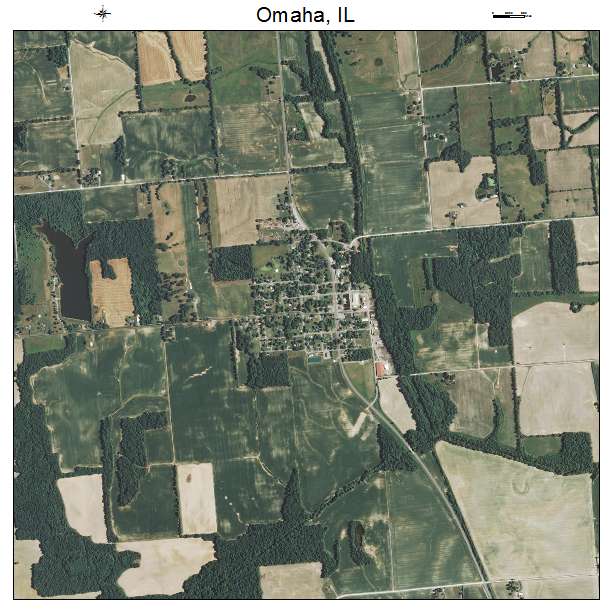 Omaha, IL air photo map