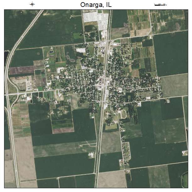 Onarga, IL air photo map