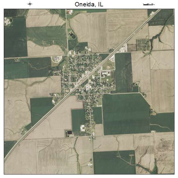 Oneida, IL air photo map