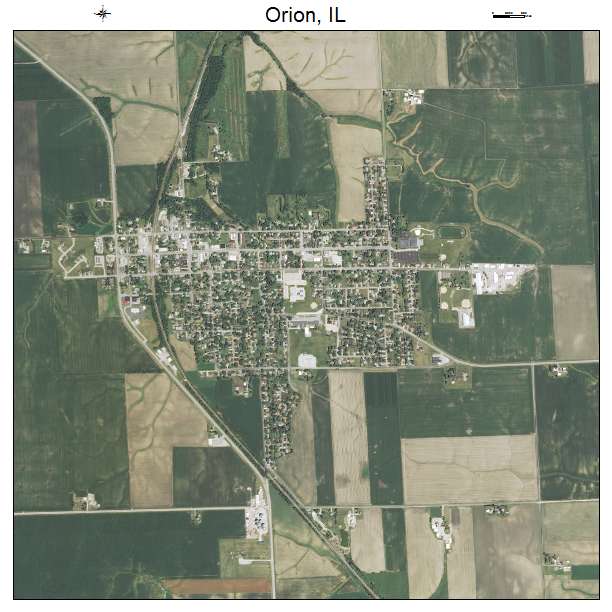 Orion, IL air photo map