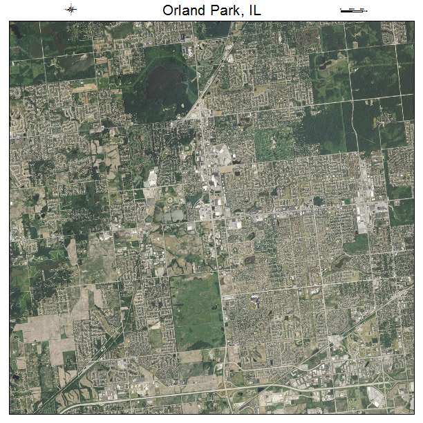 Orland Park, IL air photo map