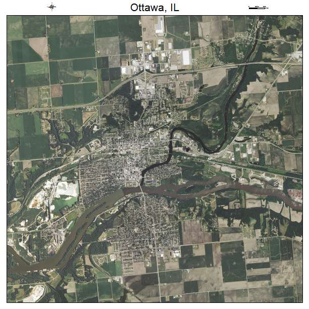 Ottawa, IL air photo map