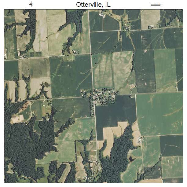 Otterville, IL air photo map