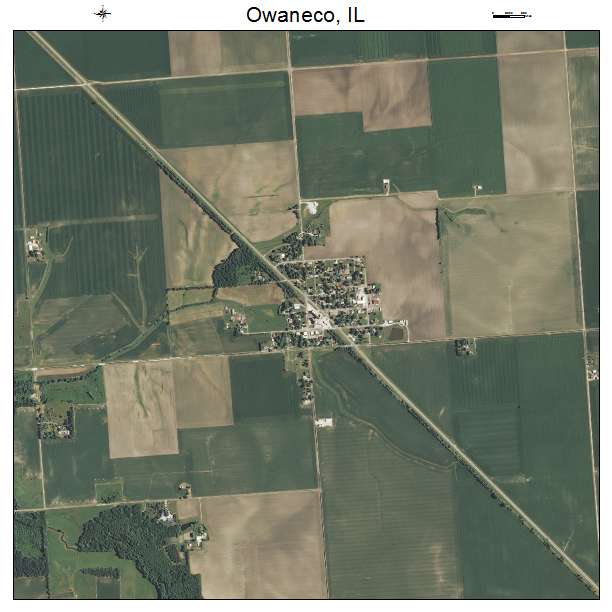 Owaneco, IL air photo map