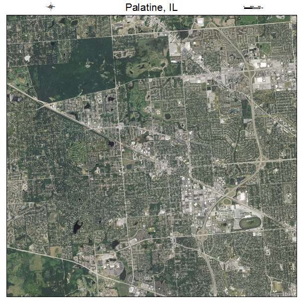 Palatine, IL air photo map