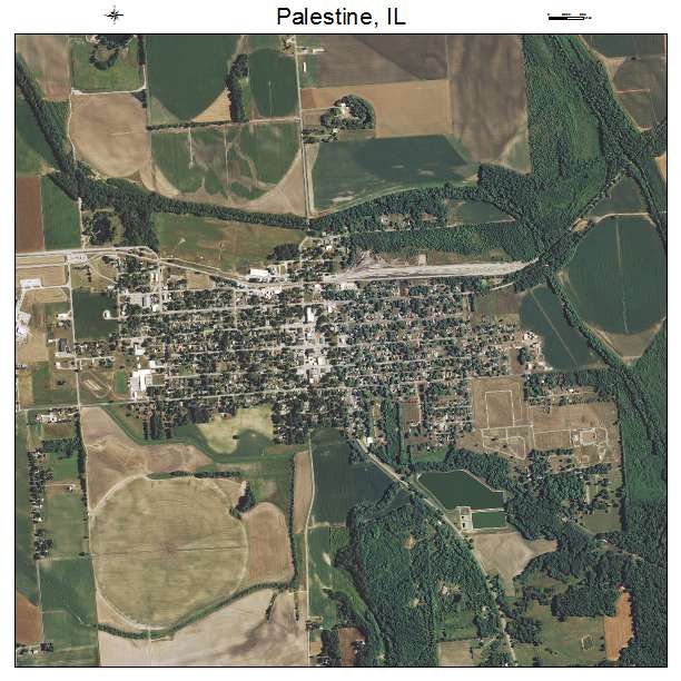 Palestine, IL air photo map