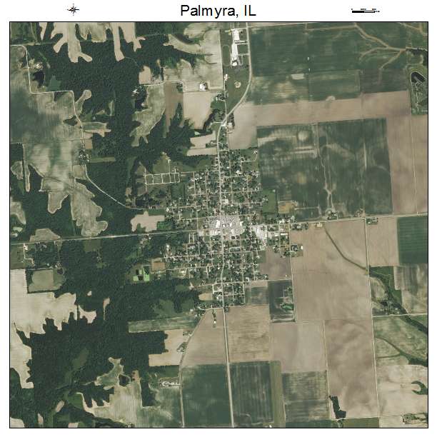 Palmyra, IL air photo map