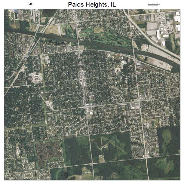 Palos Heights, IL air photo map