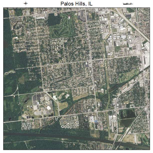 Palos Hills, IL air photo map