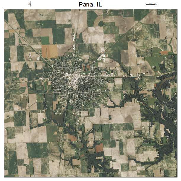 Pana, IL air photo map