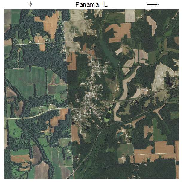 Panama, IL air photo map