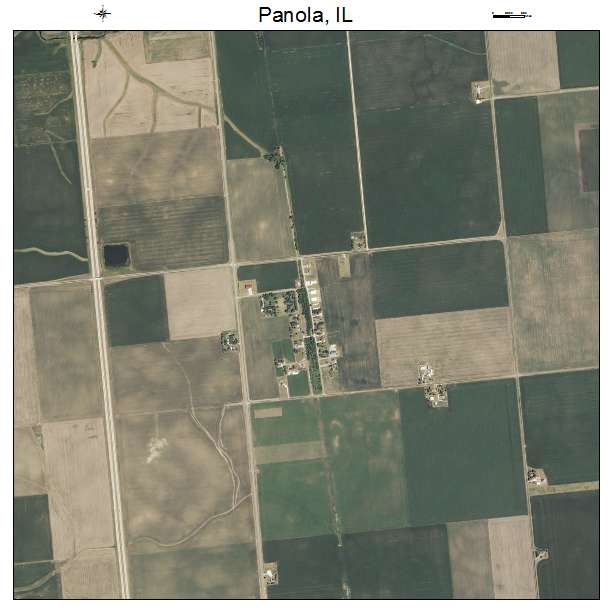 Panola, IL air photo map