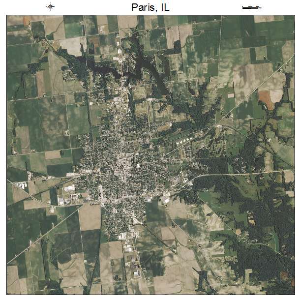 Paris, IL air photo map