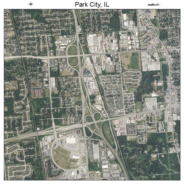 Park City, IL air photo map