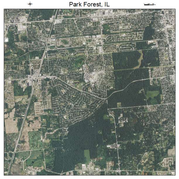 Park Forest, IL air photo map