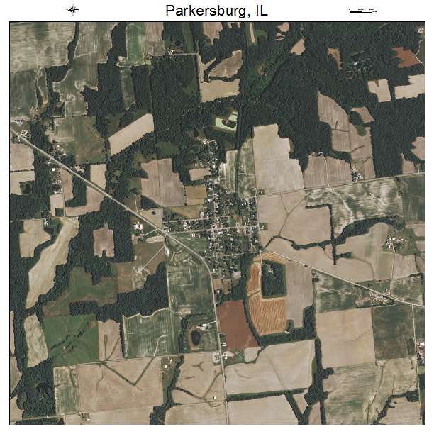 Parkersburg, IL air photo map