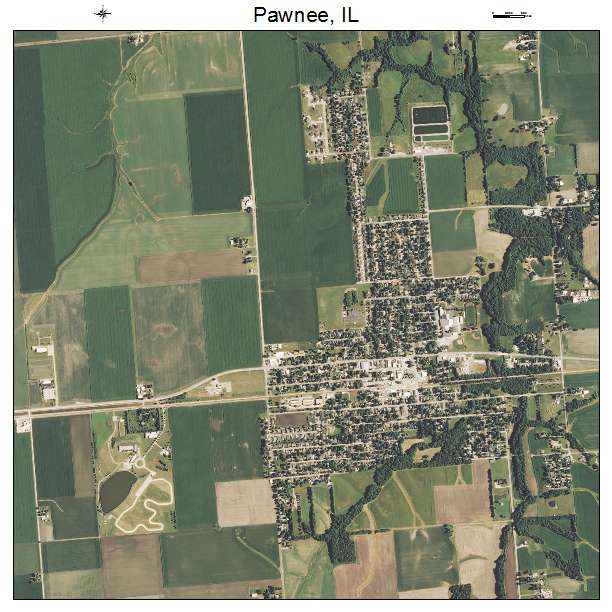 Pawnee, IL air photo map