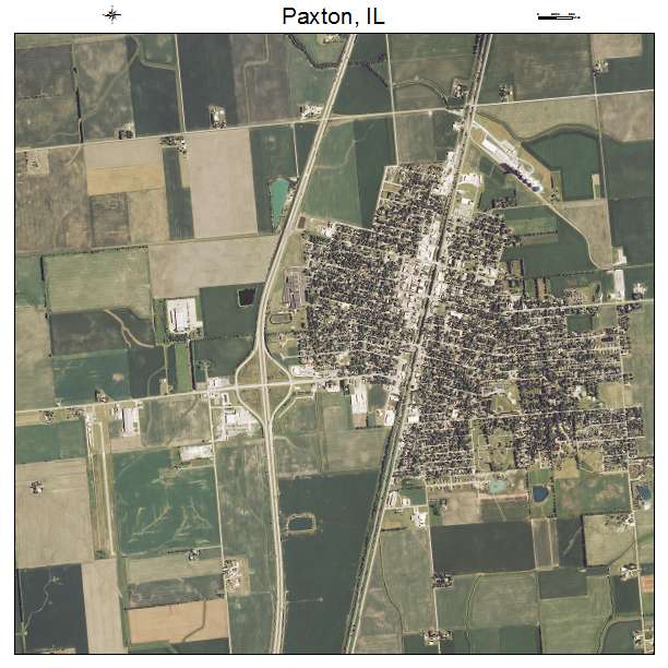 Paxton, IL air photo map