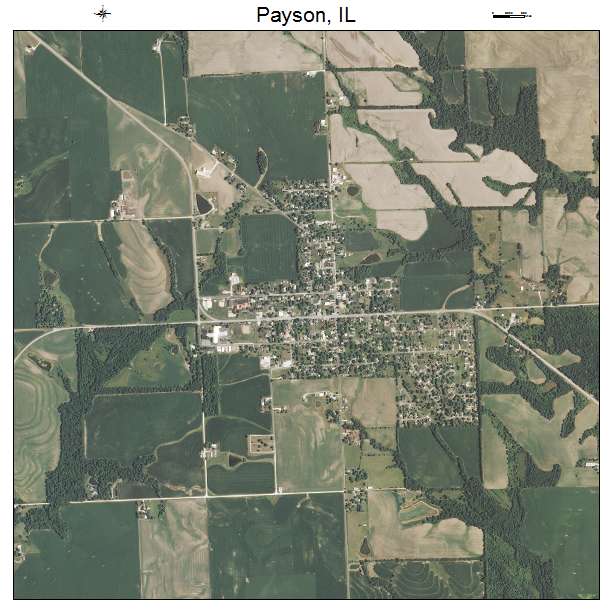 Payson, IL air photo map